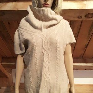 Lucy & Laurel Cream Lambswool/Angora Cowl Sweater